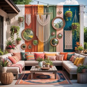 보헤미안 파티오 정원: 편안하고 세련된 야외 공간